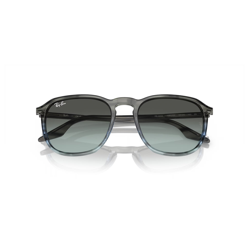 Ray-Ban™ RB2203 1391GK 52 - Listrado Cinza e Azul