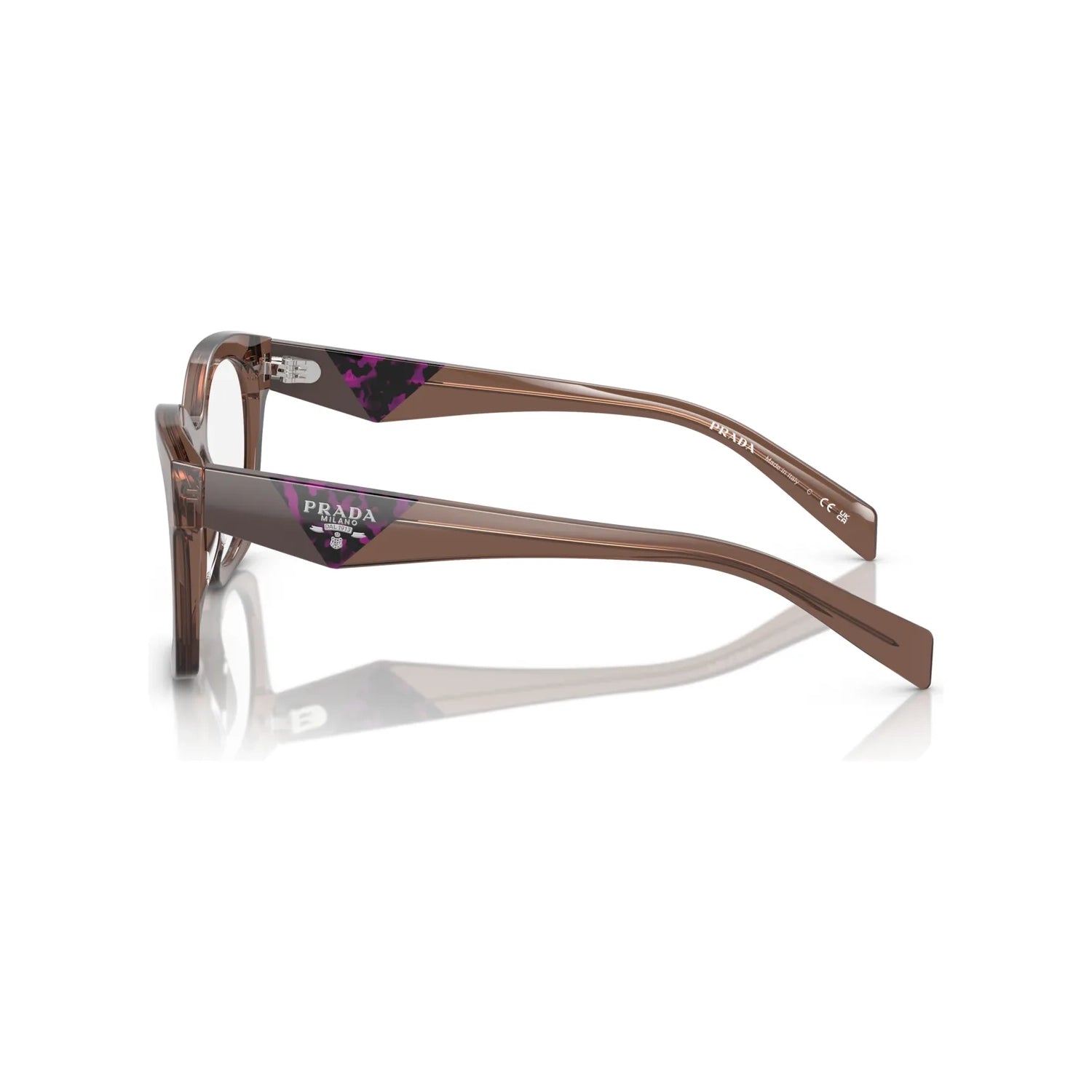Prada PR A05V 17O1O1 50 - Marrom Transparente
