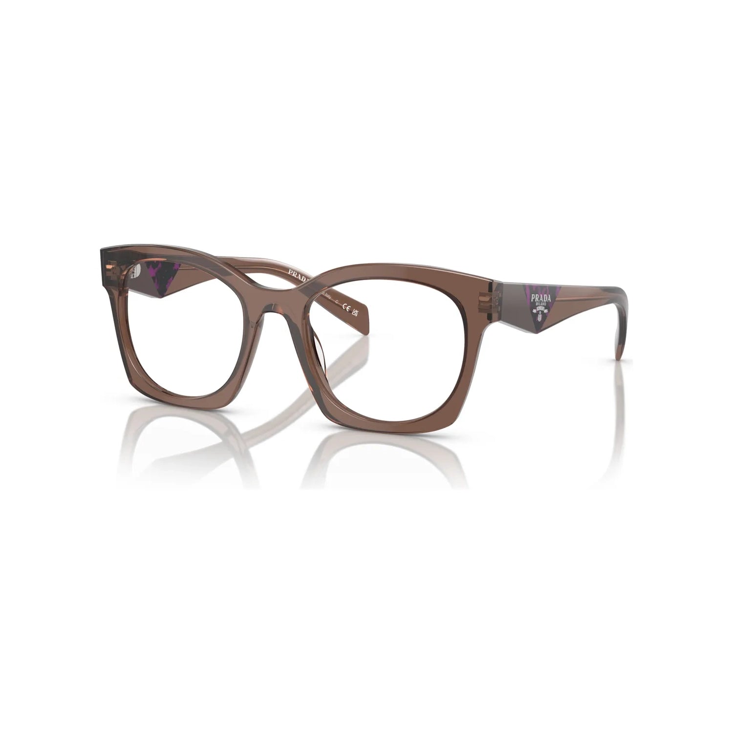 Prada PR A05V 17O1O1 50 - Marrom Transparente