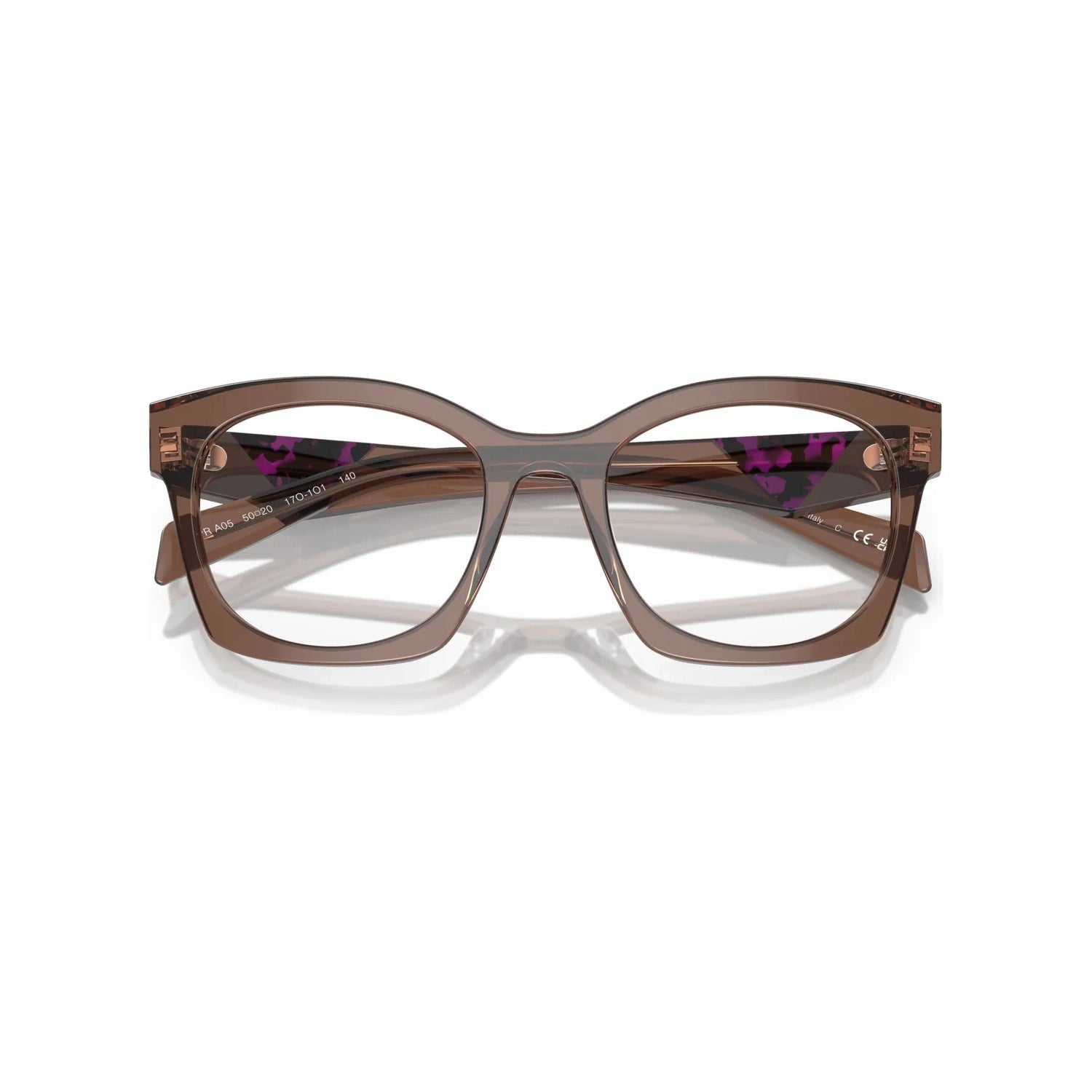Prada PR A05V 17O1O1 50 - Marrom Transparente