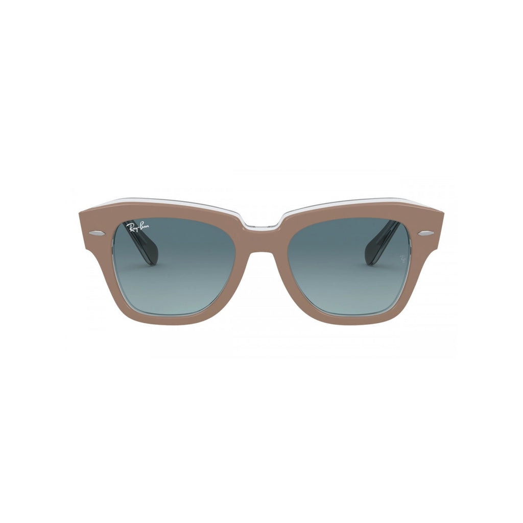 Ray-Ban™ State Street RB2186 12973M 49 - Bege Sobre Transparente