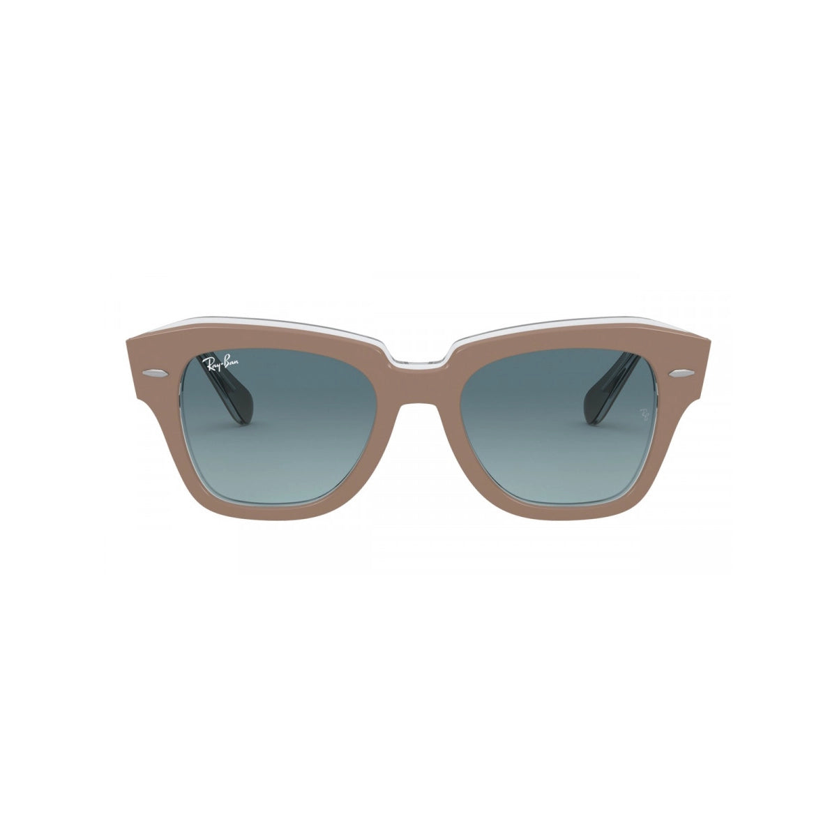 Ray-Ban™ State Street RB2186 12973M 49 - Bege Sobre Transparente