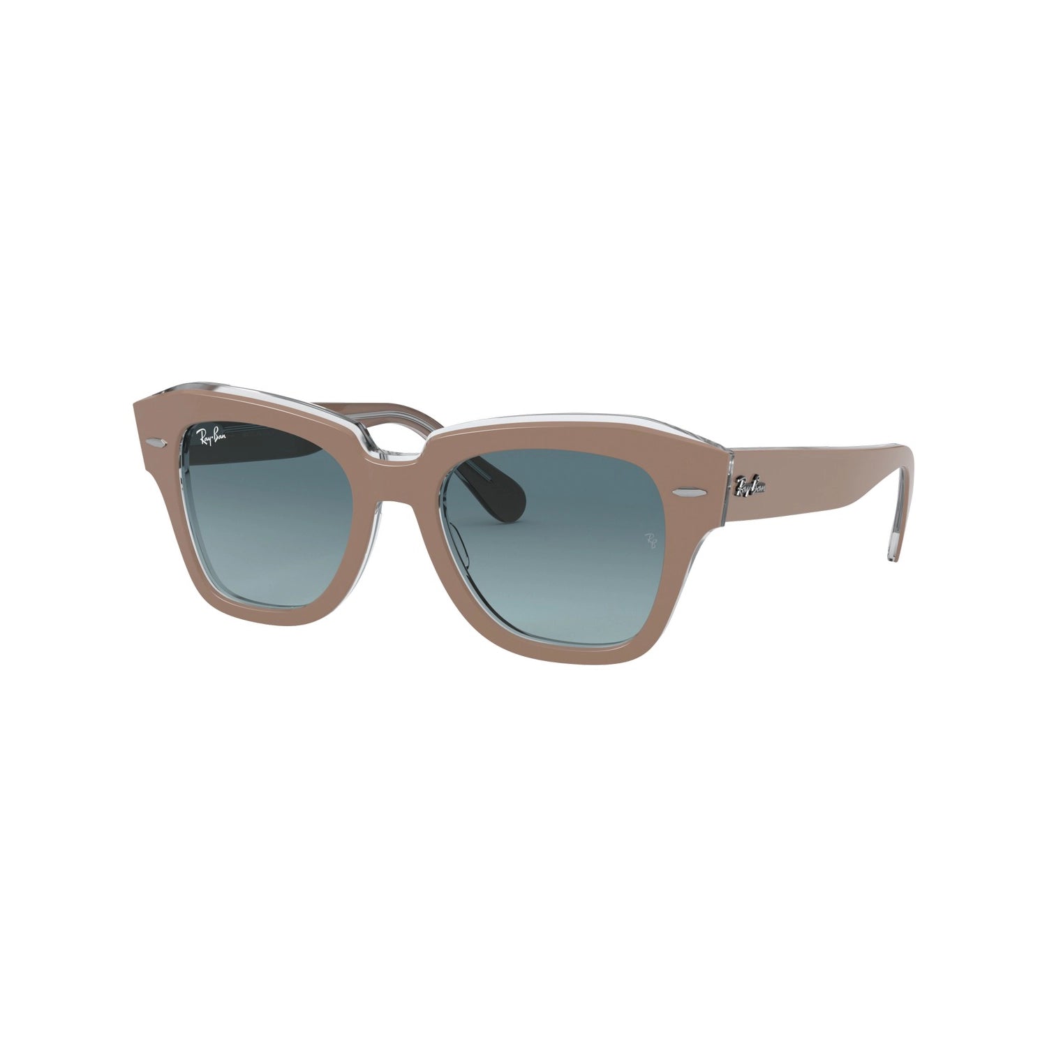 Ray-Ban™ State Street RB2186 12973M 49 - Bege Sobre Transparente