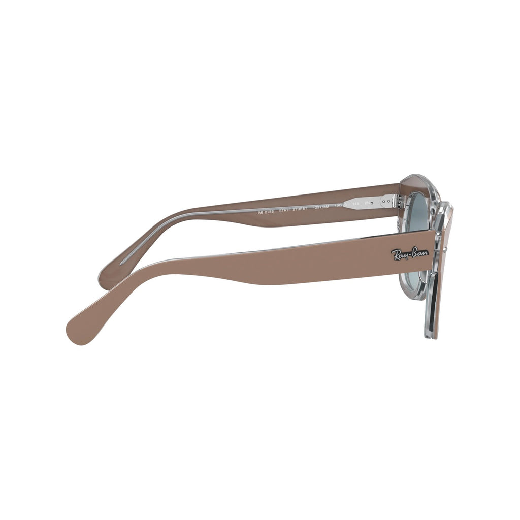 Ray-Ban™ State Street RB2186 12973M 49 - Bege Sobre Transparente
